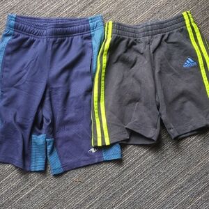 Free With Purchase Adidas Kids Shorts - Black with Bright Yellow Stripes